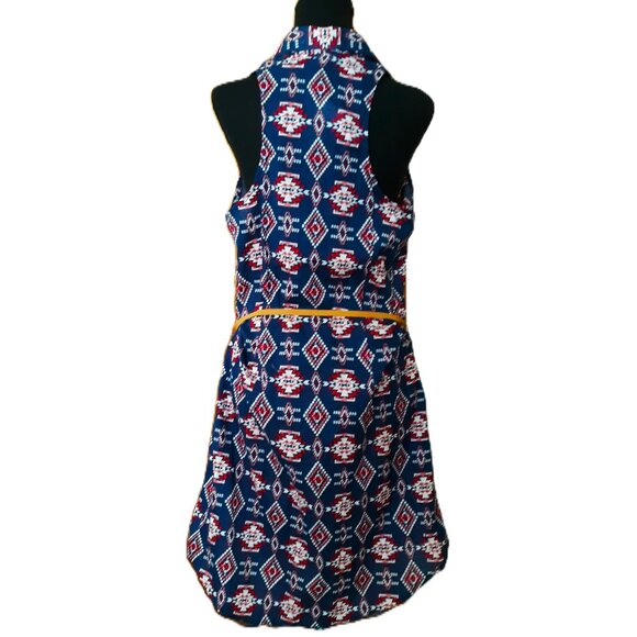 NEW Tin Haul Women's Blue Southwestern Western Boho Aztec Sleeveless Dress - Picture 3 of 6